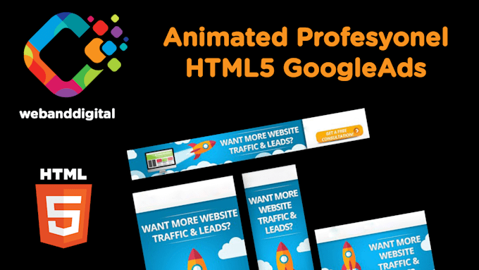 Design And Create Html 5 Animated Banner Ads Google By Webanddigital