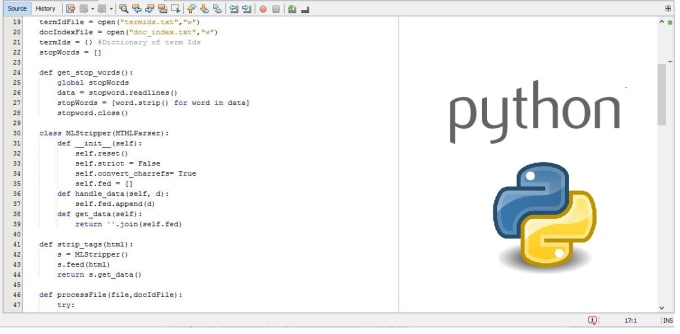 Write advanced python script by Muhammadraghib