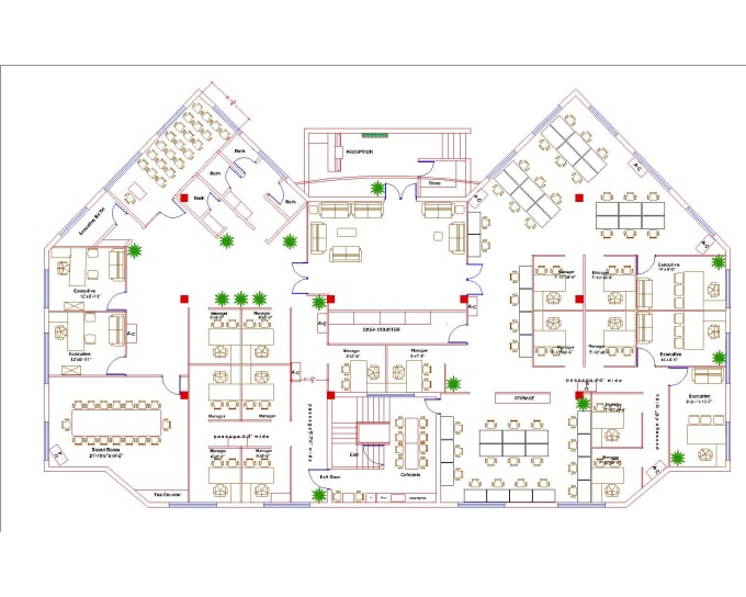 Design Your Interior Office Plan In Autocad