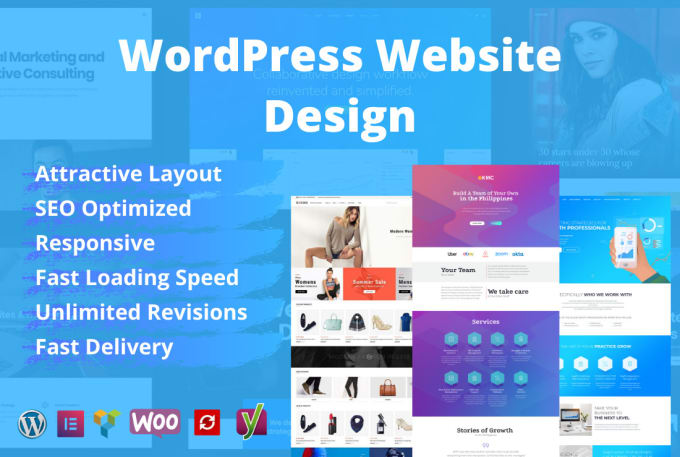 Do full wordpress website creation with an attractive layout by ...