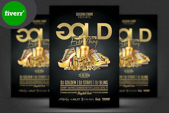 Design A Black And Gold Vip Flyer Or Poster Design By Kaviayeshan