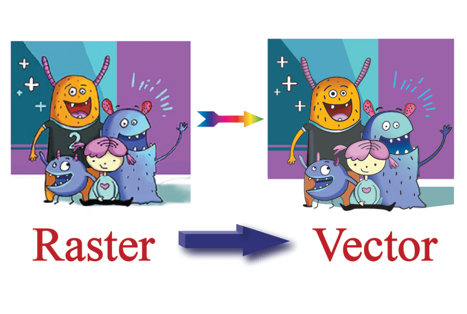 clip studio convert raster to vector