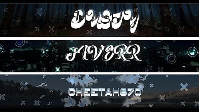 Make A Super Clean 2d Youtube And Or Twitter Banner By Cheetah870