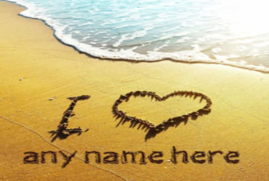 Writing in sand font image