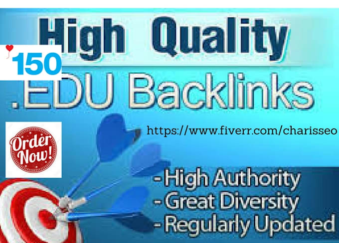create 150 edu high authority backlinks to your site