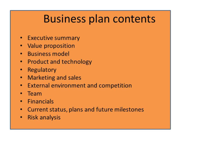what a good business plan should have