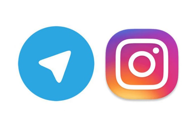 instagram and telegram logo instagram and telegram logo