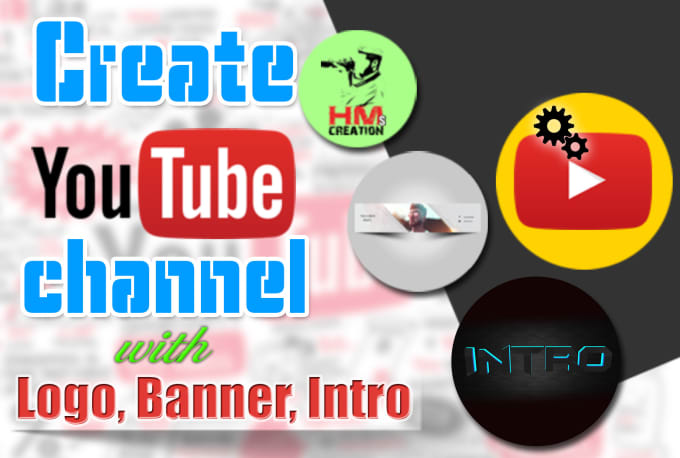 Create a youtube channel, logo, banner, intro by Mahmud_hm