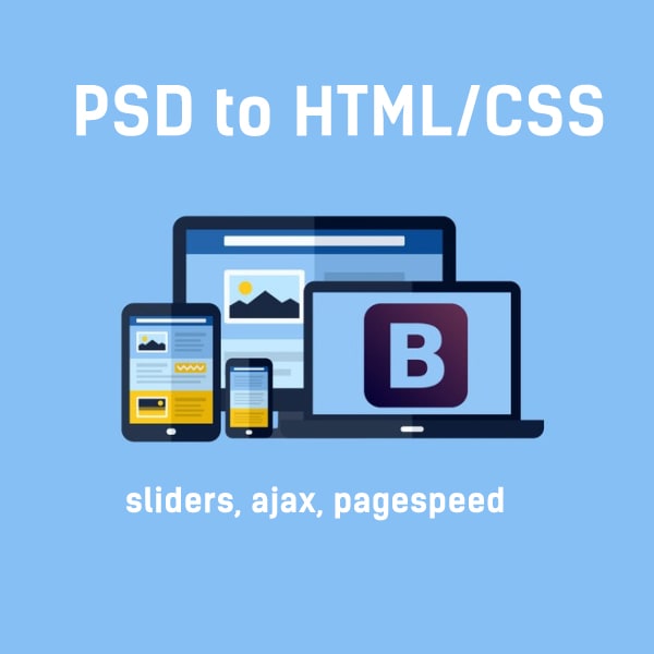 Convert Psd Design Or Sketch To Html Css Template