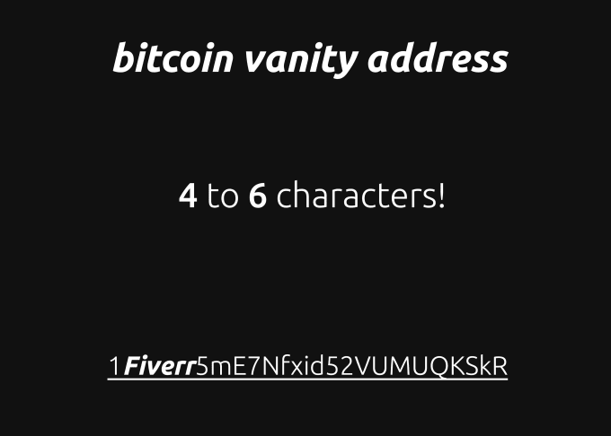 Generate A Custom Pe!   rsonalized Bitcoin Vanity Address - 