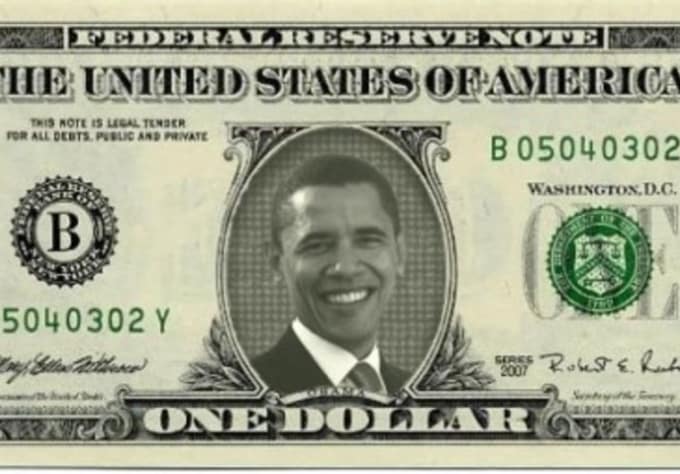 Send you a real spendable 1 dollar bill with obamas face by Brianshaffer