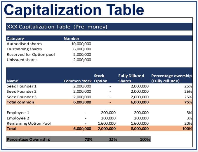 business plan capital example