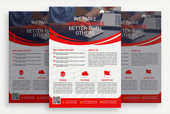 design professional business and event flyer