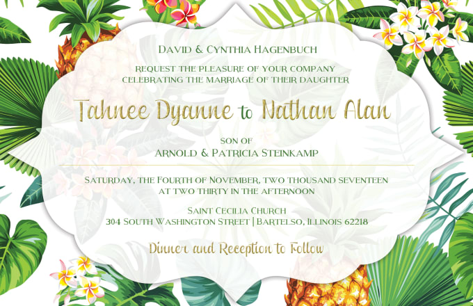 Create Beautiful Invitations And Wedding Programs By Baiherchcreates