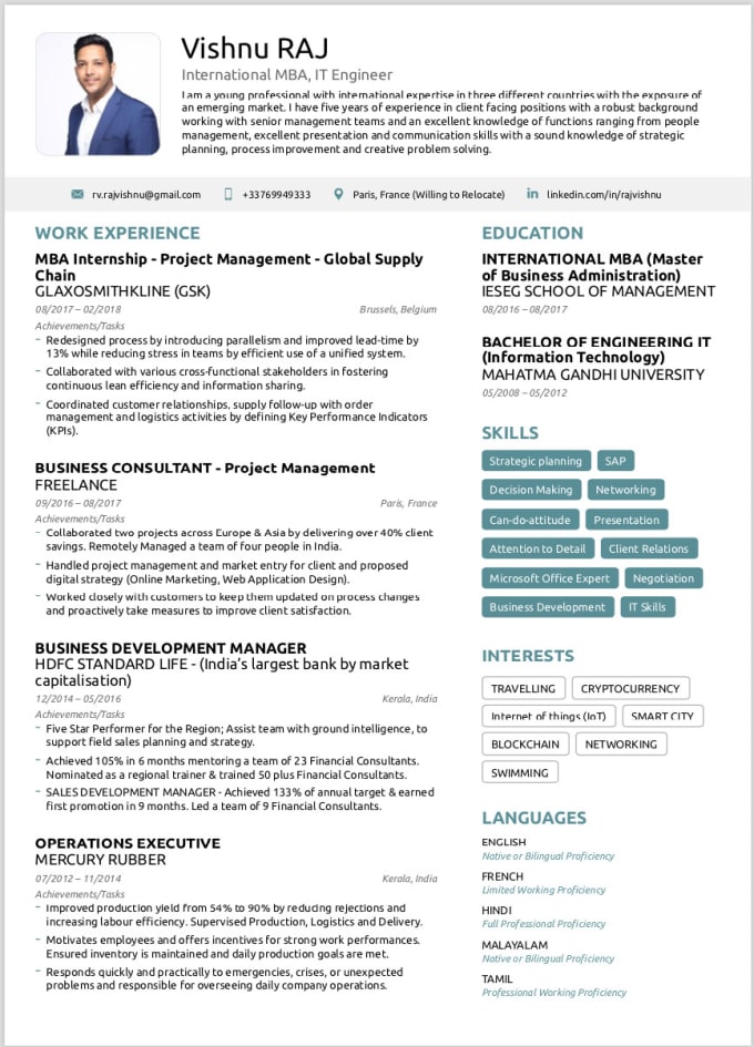 download a free ats friendly resume template from the web