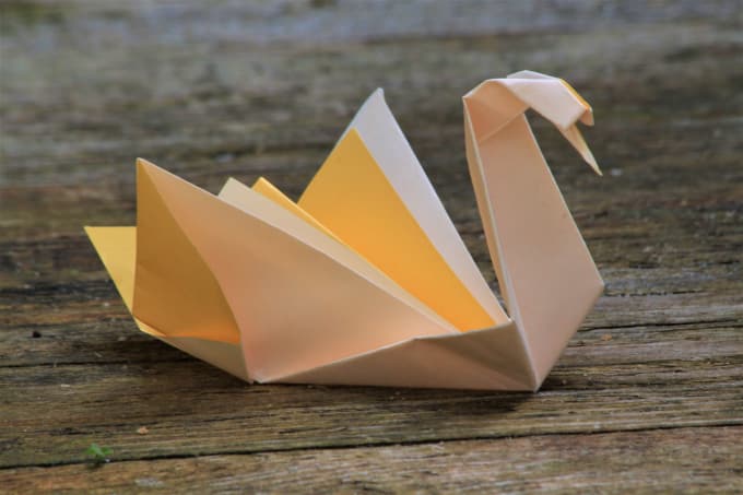 Fold And Send Origami Swans For Wedding Gifts