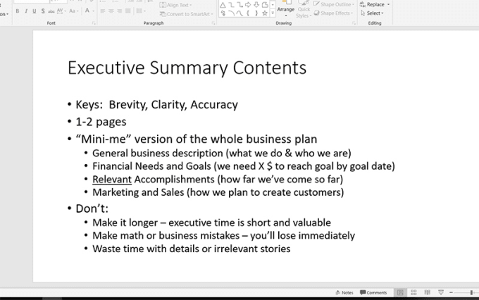 Help to write business plan
