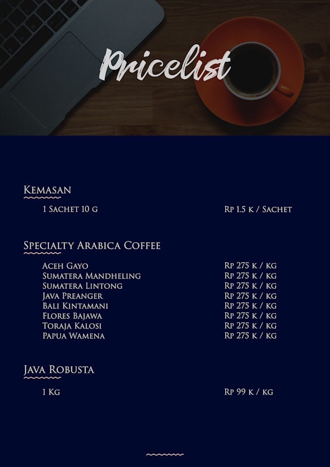 make a menu for your price list by aditya517 making a price list