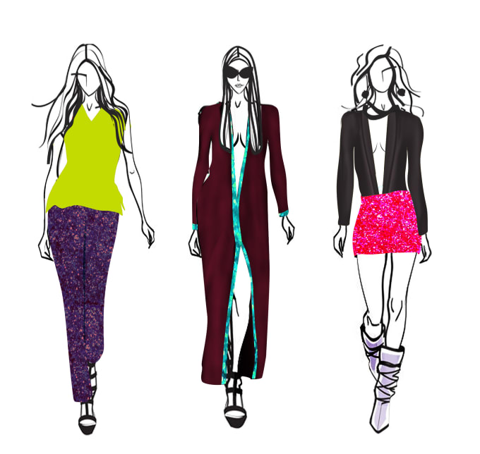 Do digital fashion illustrations by Kelly_nah