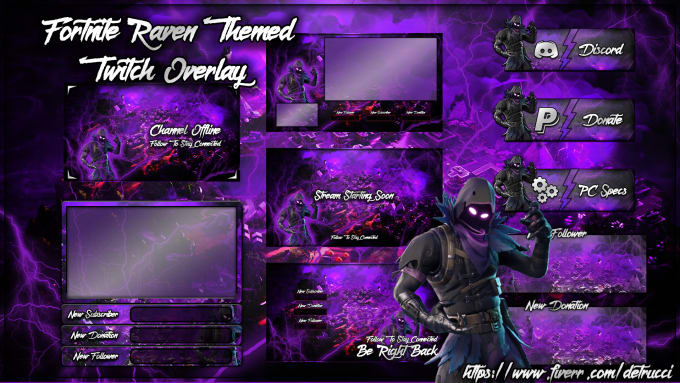 sell you this fortnite twitch overlay package - twitch fortnite live