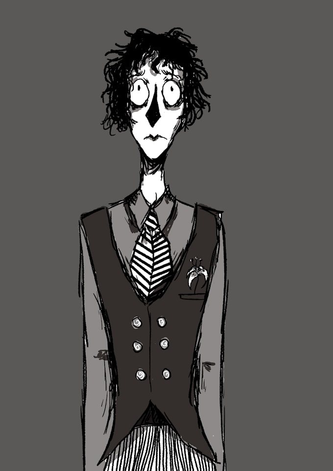 Draw you as a tim burton themed character by Litylstimi