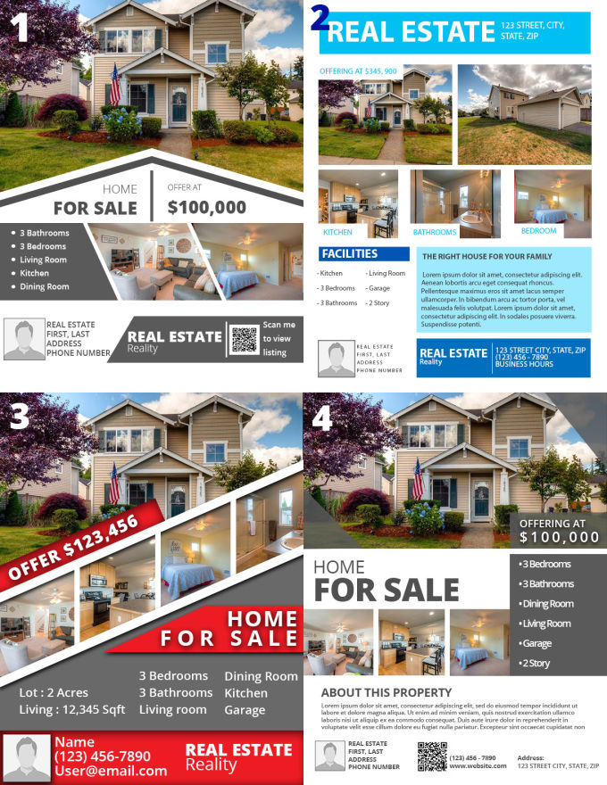 Create professional modern housing flyers by Shaynsath