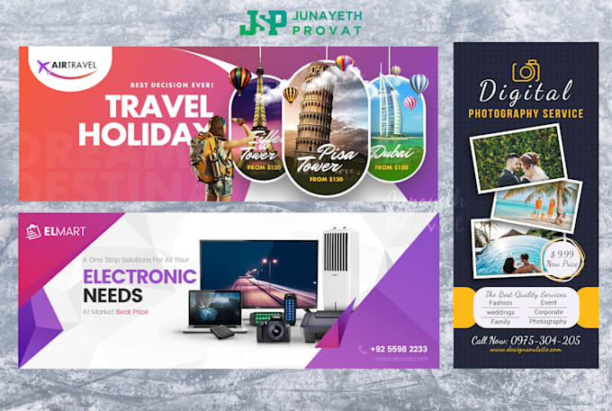 Do Web Banner Or Facebook Banner Or Print Banner Design By