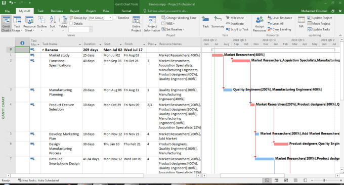 How To Make Gantt Chart In Ms Project