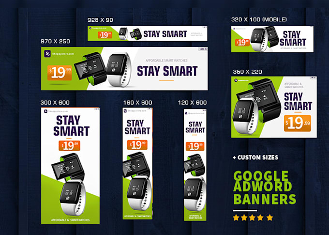 Design 25 Display Banner Ads Sizes For Adword And Marketing By