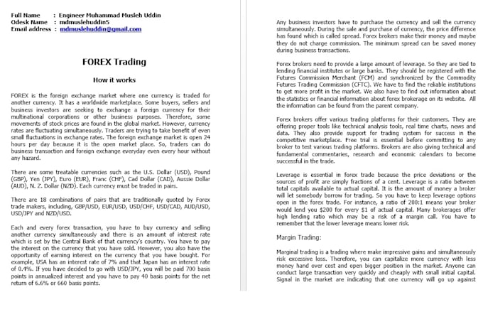 Forex trading strategy example image