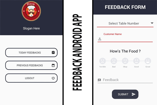 make restaurant feedback android app