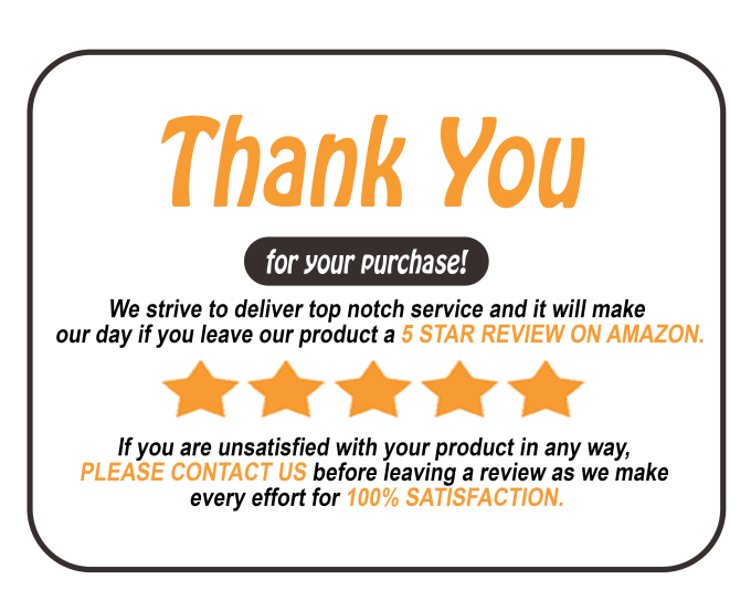 design package insert product insert amazon thank you card by insert card