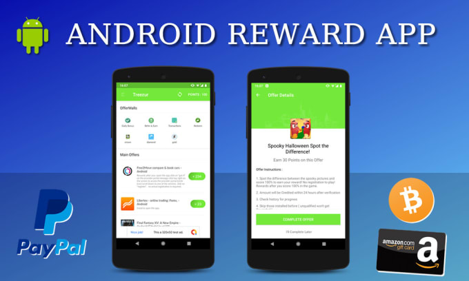 Create Your Reward Android App With Gift Cards Paypal Or Bitcoin - 