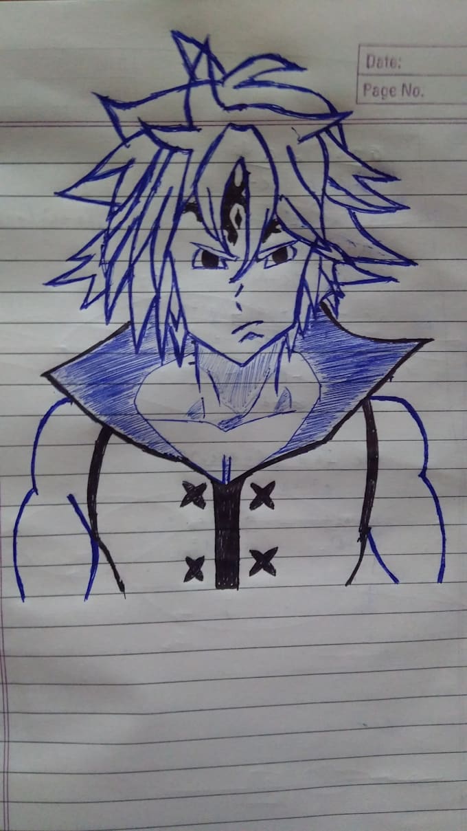 Draw Pen Sketch Of Your Favourite Anime Character By Shawkbolt