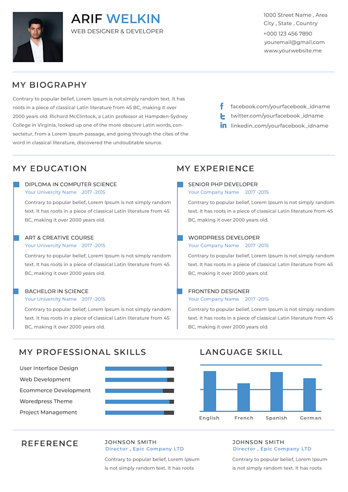 Design Brochure Banner Poster Resume Etc By Chayonshaah