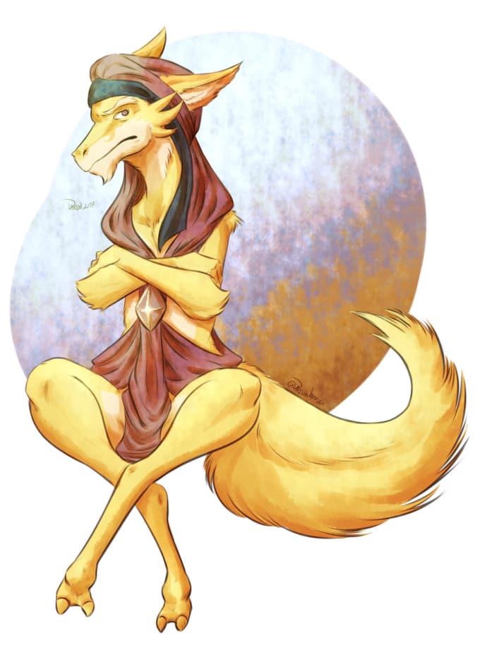 Draw a furry character full body by Darinscraps