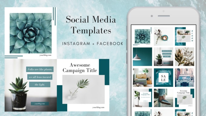 Make a canva templates for your social media marketing by Iamnina