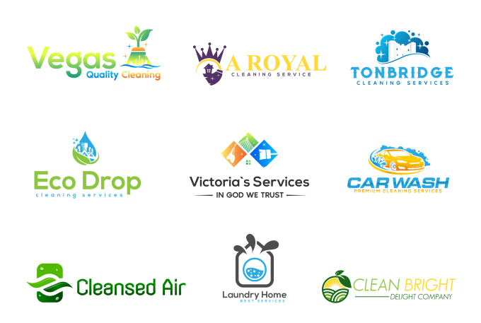 Design Cleaning Services Business Product And Company Logo By