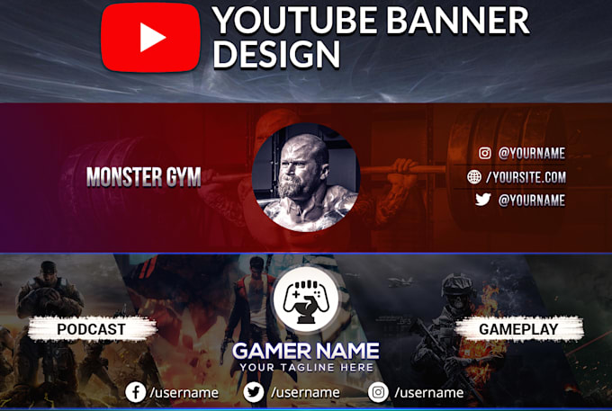 Design Outstanding Youtube Banner For You By Rahim Uddin