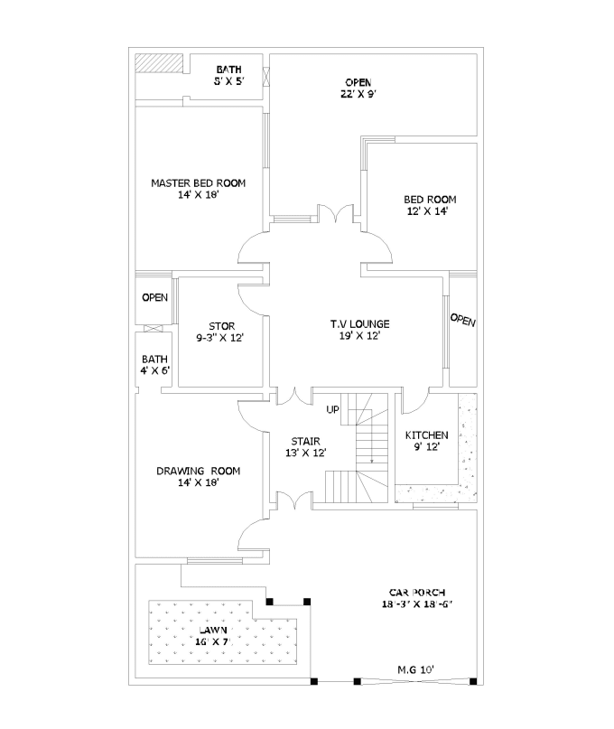 Create 2d house plan in auto cad by Kkhan6599