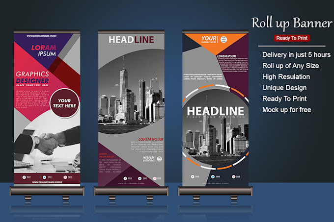 Design Professional Roll Up Banner Repeat Banner And Html Banner