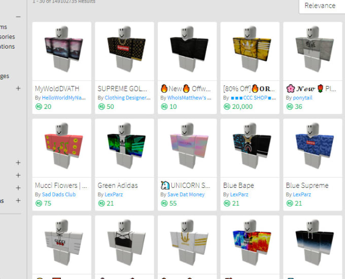 My team creates roblox clothing by Stpfabi