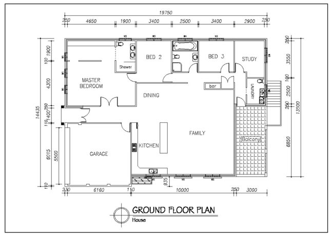 Design autocad  2d  floor plan  by Kiran thuyaju