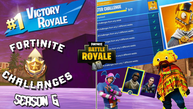 i will finish your fortnite battle pass challenges season 6 - battle pass challenges fortnite