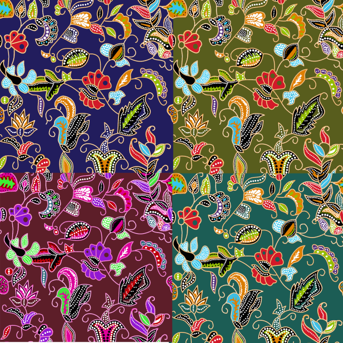 Make seamless ethnic pattern and batik design for printing 