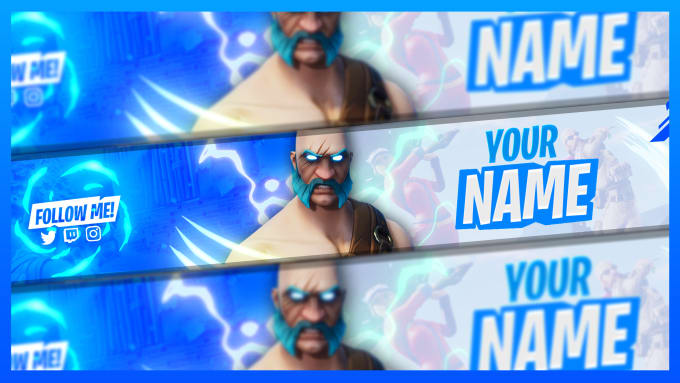 i will design a fortnite youtube or twitch banner and logo - fortnite hair designs