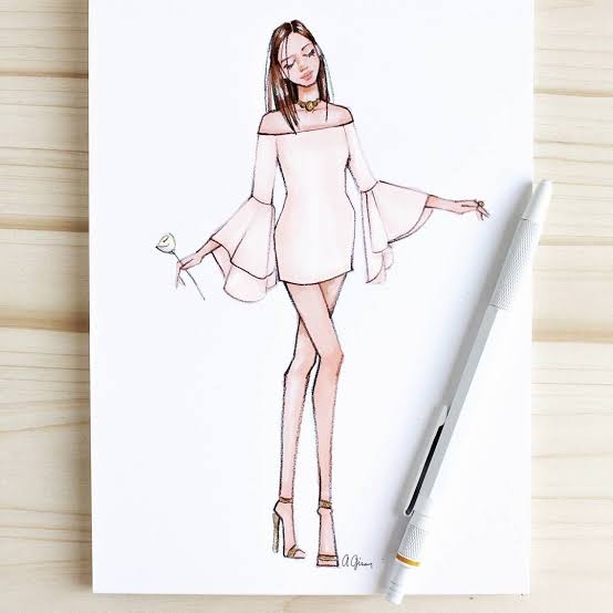 sketch fashion designing