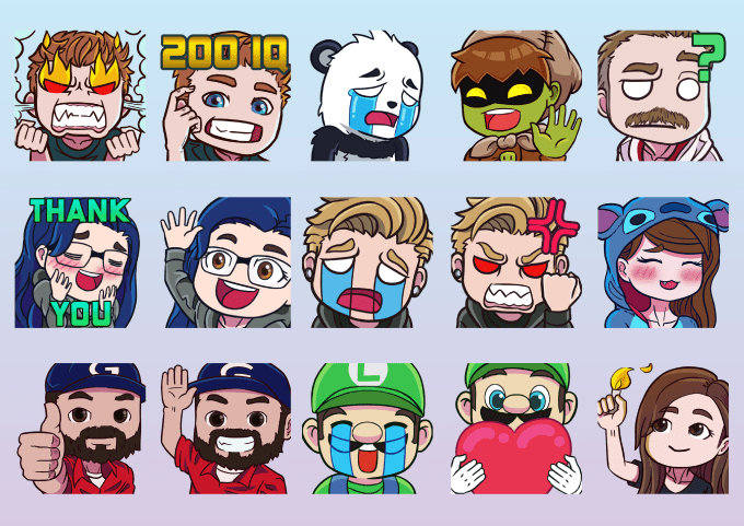 Twitch Halloween Emotes / Cute chibi emotes for streamers.