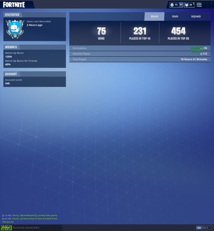 i will coach you in fortnite battle royale i have 300 wins - fortnite party services unavailable
