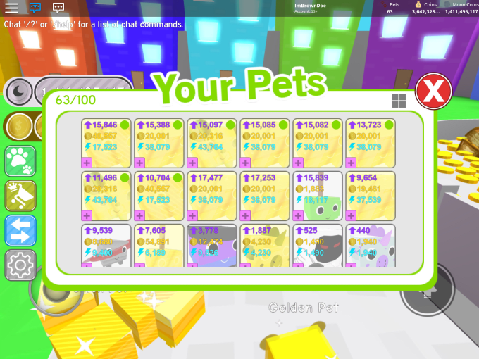 Sell You Op Golden Pets In Roblox Pet Simulator - 